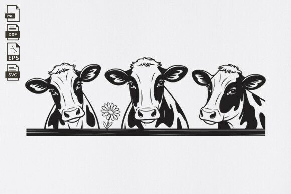 Cows Svg: A Lighthearted Touch for Farm-Themed Embroidery