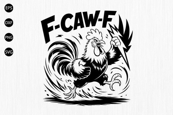 F-Caw-F SVG: A Designer’s Take on the Funny Gothic Raven Design