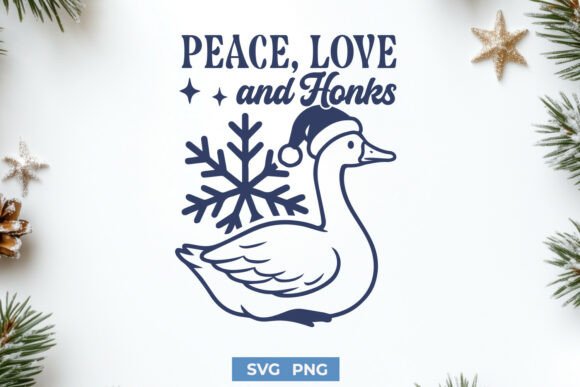 Peace Love and Honks SVG – Funny Goose