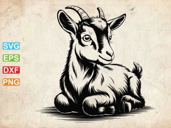 Peeking Goat SVG: A Playful Touch for Embroidery Projects
