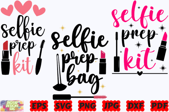 Selfie Prep Bag SVG: A Funny Makeup SVG for Crafty Projects